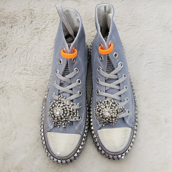 NEW Nan-Ku Couture Free People Cruise Studded Spring Skies High Top Sneaker - Picture 10 of 12